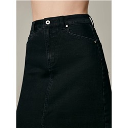 Юбки CONTE CON-611 Джинсовая юбка-midi с разрезом и необработанным краем