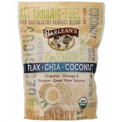 Barlean's, Raw Energy Flax-Chia-Coconut blend, 12oz pouch