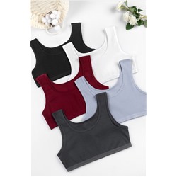 Майка-топ в рубчик для девочки 5шт. Happyfox