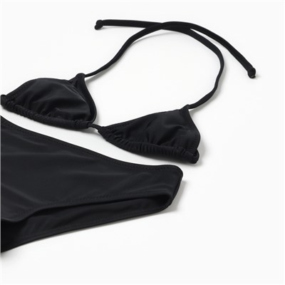 Купальник раздельный для девочек, цвет чёрный, рост 116-122 см