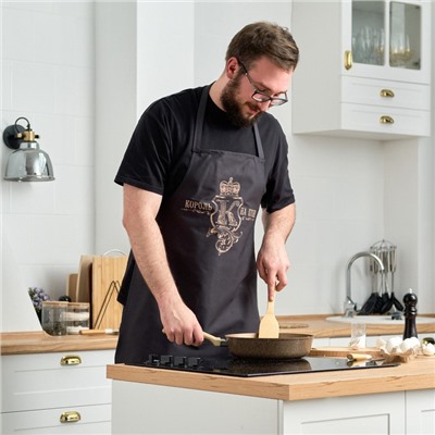 Фартук «Этель. Король на кухне», 70×60 см, 100% хлопок, саржа 190 г/м²
