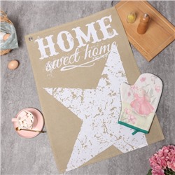Набор кухонный Home: варежка 20×28 см, полотенце 35×60 см, вафля