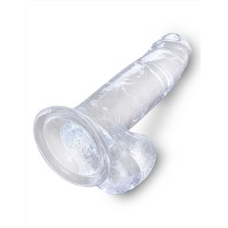 Прозрачный фаллоимитатор 7  Cock with Balls - 20,3 см.