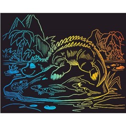 Гравюра 20х25,5 см SGHK №63 "Стегозавр" (мульти) Hobbius