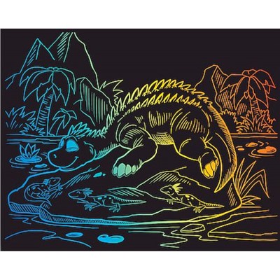 Гравюра 20х25,5 см SGHK №63 "Стегозавр" (мульти) Hobbius