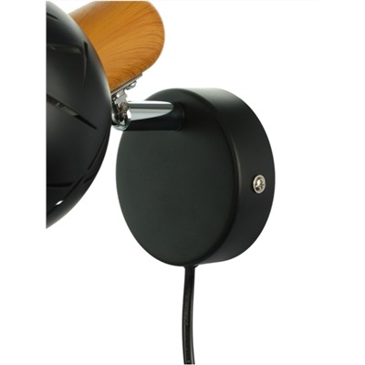 Спот настенный BayerLux «Алейда», 1хЕ14, 40 Вт, черный, 13×13×10 см