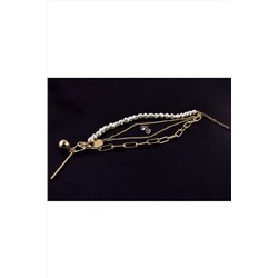 Колье с жемчугом и подвеской + Подарок, в подарочном мешочке НАТАЛИ, 1131010