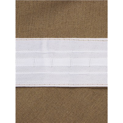 Шторы для кухни Этель ECO, оливковые, 130 ±6×180 см - 2 шт., подхваты - 2 шт., 70% хлопок, 30% лён