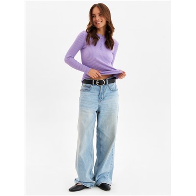 Джемпер женский на пуговицах MINAKU, сиреневый, размер 42-44