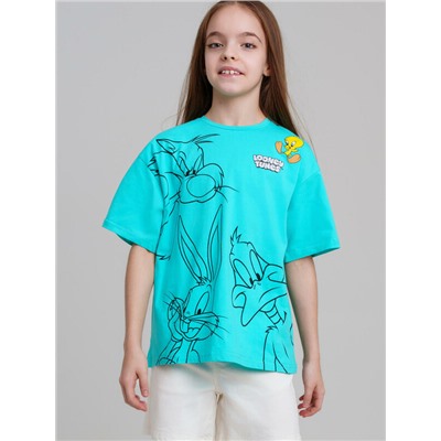 Фуфайка трикотажная для девочек (футболка)