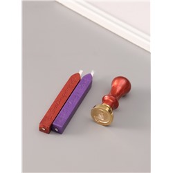 Подарочный набор для сургучной печати «Сова на луне», печать, ручка, сургуч, 12.5×10×3.6 см