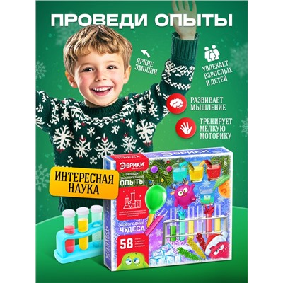 Набор для опытов «Новогодние чудеса», 58 опытов