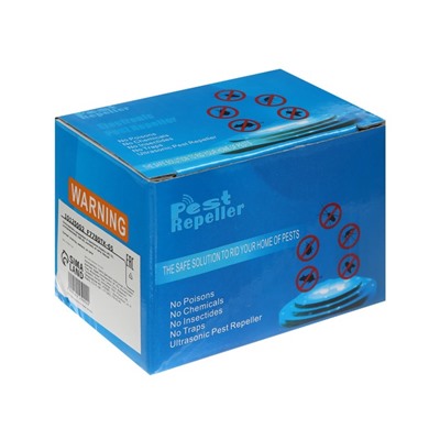 Отпугиватель насекомых и грызунов LRI-53, ультразвуковой, от сети, белый