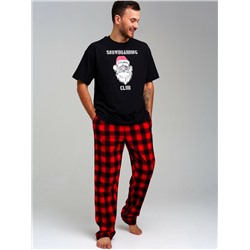 Комплект для мужчин: фуфайка (футболка) трикотажная, брюки текстильные