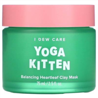 I Dew Care, Yoga Kitten, Balancing Heartleaf Clay Mask, 2.5 fl oz (75 ml)