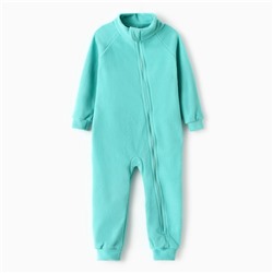 Комбинезон детский, воротник-стойка, мятный, рост 92-98 см