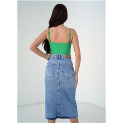 Женская юбка джинсовая с разрезами CRACPOT