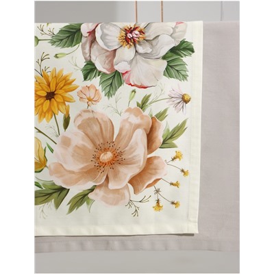 Дорожка на стол Этель Red flowers 40×146 см, 100% хлопок, саржа 190 г/м²