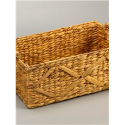УЦЕНКА Корзина плетеная 45x30x20 см, водный гиацинт