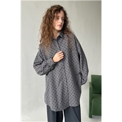 Рубашка женская  HUG077/12/Серый, черный