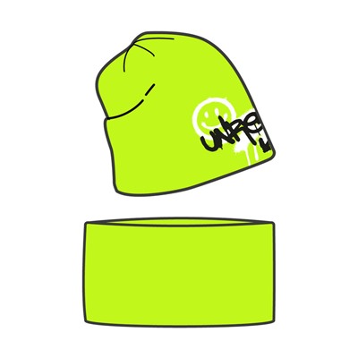 Комплект трикотажный для девочек: шапка, снуд