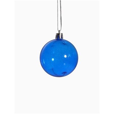 Ёлочные игрушки «Далия», шары новогодние, d=6 см, набор 24 шт., синий