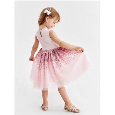 Платье нарядное для девочки KAFTAN, с пайетками, рост 98-104, розовое
