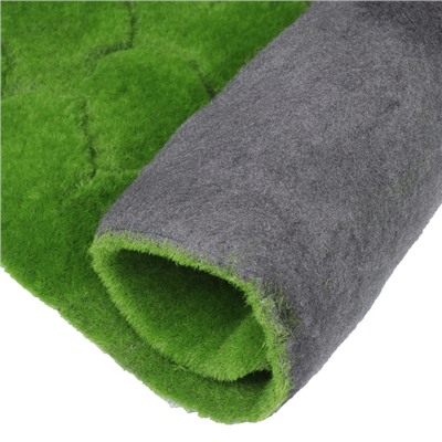 Мох искусственный, декоративный, полотно 1×1 м, рельефный, бугры, зелёный, Greengo