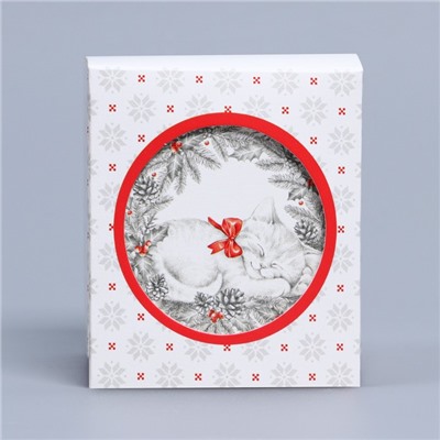 Бонбоньерка новогодняя «С Новым годом!», 6×7×6 см