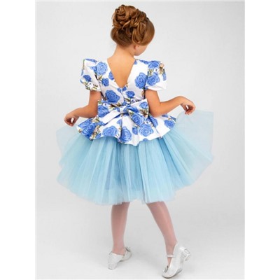 Платье нарядное для девочки SP2010 (Голубой)