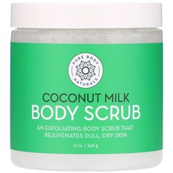 Pure Body Naturals, скраб для тела с кокосовым молоком, 340 г (12 унций)