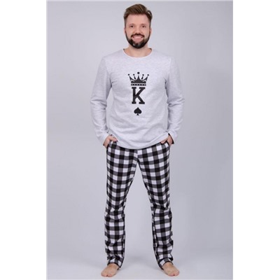 Пижама Карты 2 (Светло-серый меланж)