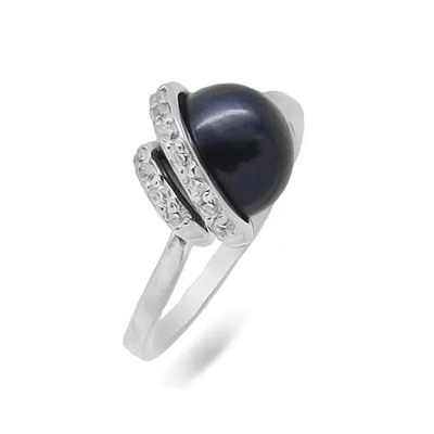 Кольцо из серебра жемчуг, К1325ч