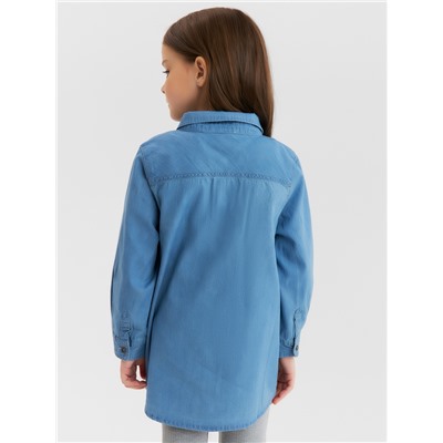 Рубашка детская джинсовая KAFTAN, размер 30 (98-104 см), голубая