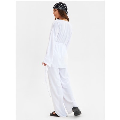 Костюм женский (туника, брюки) MINAKU: Casual Collection, размер 54, белый