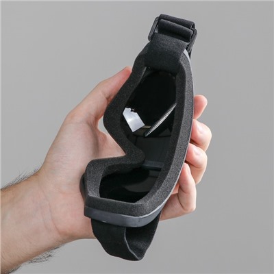 Очки для езды на мототехнике, стекло с затемнением, чёрные