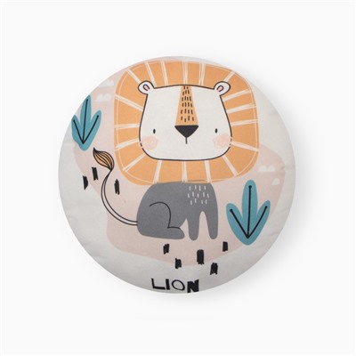 Подушка декоративная «Этель. Львенок», d=30 см, велюр