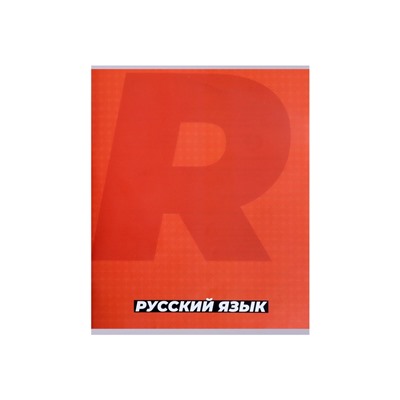 Тетрадь предметная, 36 листов в линейку, Calligrata «MonoTone. Русский язык», серые листы