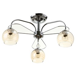 Люстра потолочная BayerLux «Анрия», 3хЕ27, 40 Вт, хром, 59×59×30 см