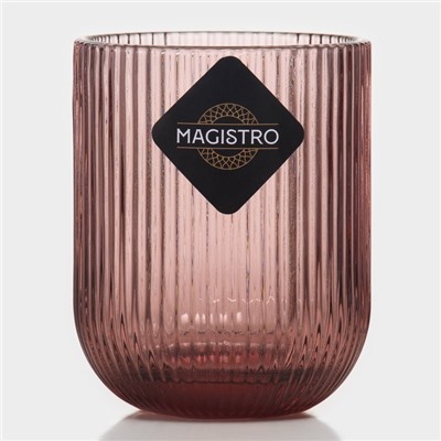 Стакан Magistro «Грани», 260 мл, 7.5×9.5 см, стекло, сиреневый