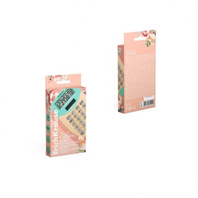 Калькулятор  8 разрядов 97х60 мм PC-900 Pastel Bloom ассорти карманный 62010 ErichKrause