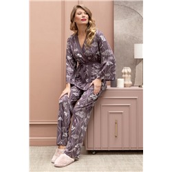 Комплект жен: куртка пижамная, брюки пижамные Mia Cara AW22WJ360B Rosa Del Te сухоцветы