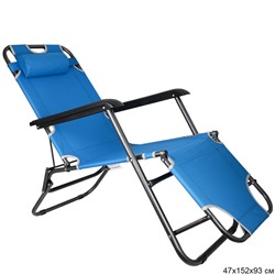 Кресло шезлонг СИНИЙ №2 47х152х93 /уп4/