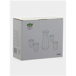 Набор для напитков «Иней. Золото», 5 предметов: графин 300 мл, 4 стакана 70 мл, стекло