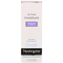 Neutrogena, Увлажняющий лосьон без масел, деликатное увлажняющее средство для лица, для чувствительной кожи, 118 мл (4 жидк. унции)