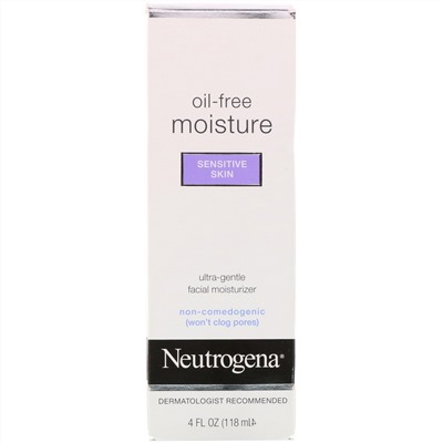 Neutrogena, Увлажняющий лосьон без масел, деликатное увлажняющее средство для лица, для чувствительной кожи, 118 мл (4 жидк. унции)