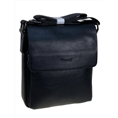 Сумка мужская из натуральной кожи, цвет черный