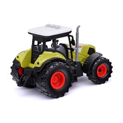 Трактор с красным прицепом, в коробке