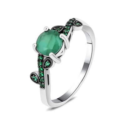 Кольцо, изумруд берилл , наноизумруд, SL-RIC57