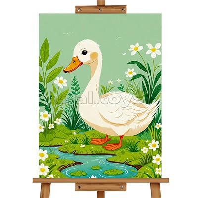 Набор для рисования "Картина по номерам 30х20 см. Утка"